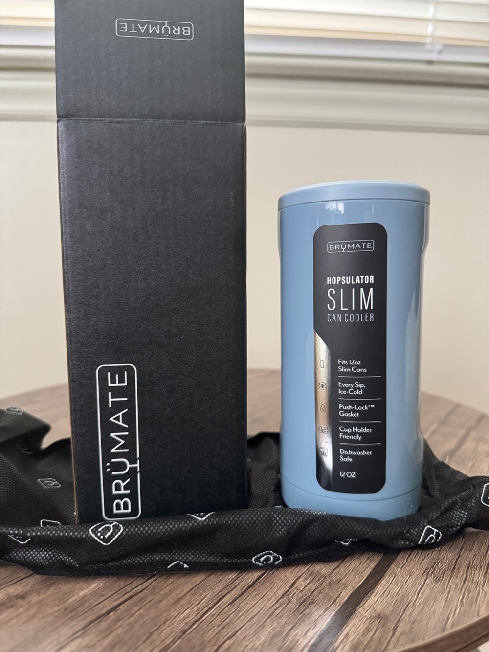 BruMate Hopsulator Slim Can Cooler - Denim Blue